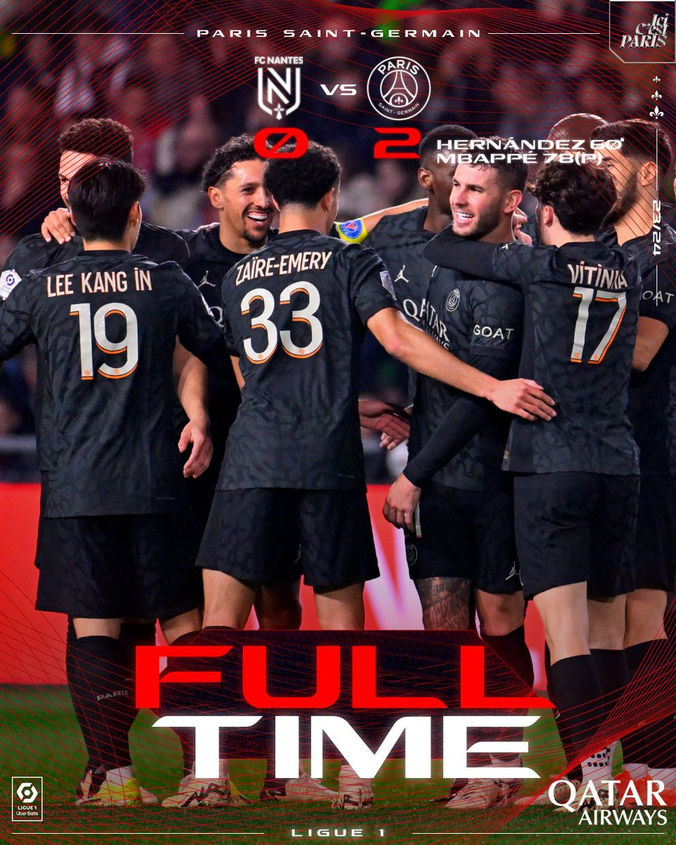 巴黎圣日耳曼遇南特，全力提升排名